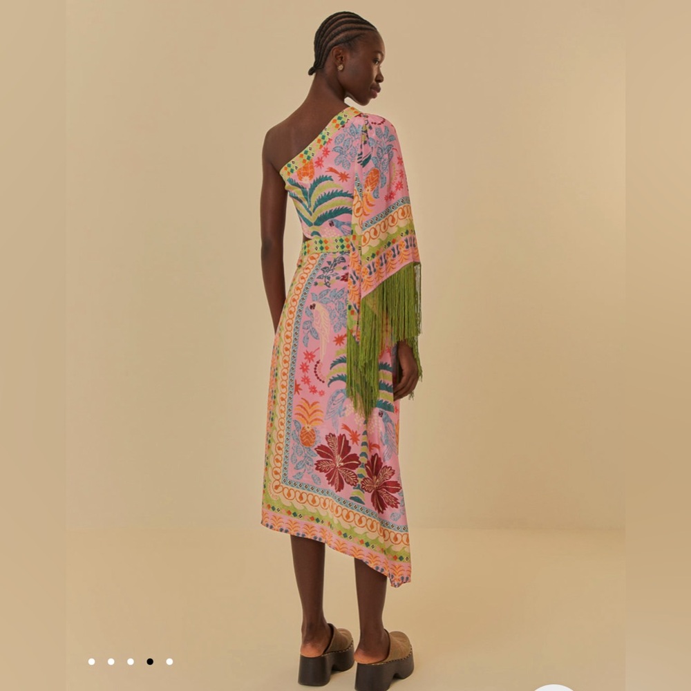 FARM Rio Multicolor Floral One-Shoulder Maxi Dress - Picture 9 of 10